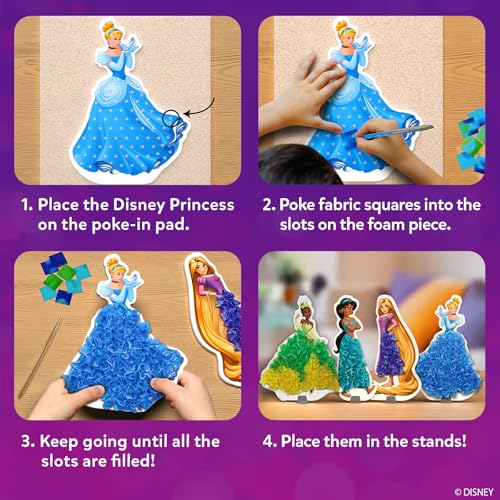 Skillmatics Poke-in Art - Disney Princesses, Mess-Free Fun for Kids, Screen-Free Entertainment, DIY Wood Craft Kits, Creative Activity, Gifts for Girls Ages 4, 5, 6, 7, 8, 9 - style: 3. Disney Princess
