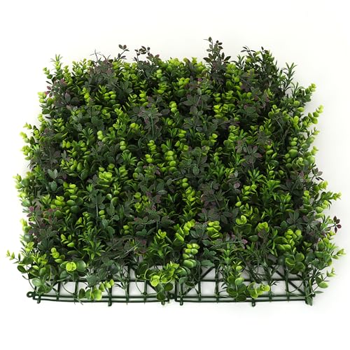 3rd Street Inn Greenery Panel - Artificial Hedge Wall - Fake Plant Wall Backdrop - Privacy Screen - Interlocking Panels - Indoor Outdoor Décor (12, Purple Passion Mix) - color: Purple Passion Mix