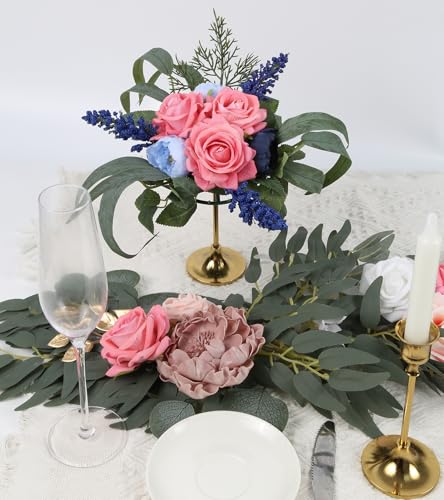 Pink Roses Artificial Flowers 16pcs Velvet Artificial Roses with Stems 3.15" Pink Fake Roses for Bridal Bouquet Wedding Flowers for Floral Centerpieces Home Party Decor (Pink) - color: 3.15" Pink