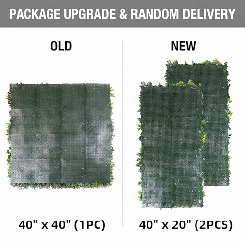 Artificial Grass Wall Panels, 40"x 40" Boxwood Hedge Wall Panels with UV Protection, Privacy Screen Fence, Greenery Wall Backdrop for Indoor Outdoor Garden Fence Backyard Decor - color: Z001