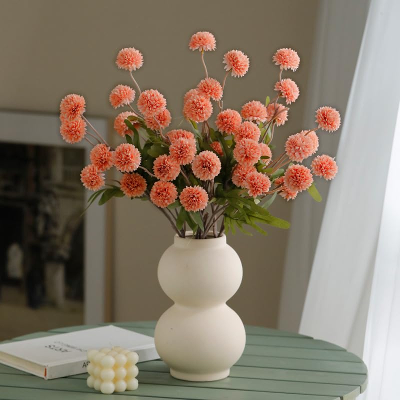 Fake Flowers Artificial Flowers Room Decor Aesthetic Table Decor (Orange) - color: Orange