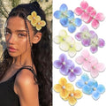 8 PCS Bohemian Flower Hairpin Artificial Hair Clip -Flower Hair Clips Hawaiian Tropical Orchid Hair Clips for Seaside Holiday Bridal Hair Accessories Bobby Pins Headwear for Woman Girl Lady