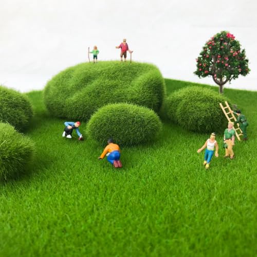 5 PCS Artificial Moss Rocks Decor - Green Moss-Covered Fake Stones | for Floral Arrangements/Gardens/Crafting