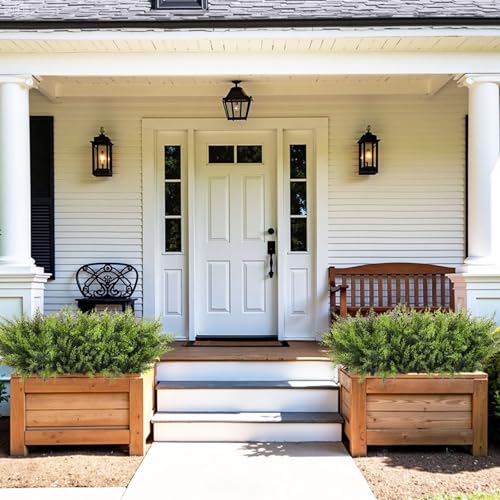 Waipfaru 36 Bundles Artificial Plants Outdoor， UV Resistant Artificial Plants，Fake Plants for Outdoor Porch Decor Lifelike Fake Bushes Greenery for Home Farmhouse Yard Decorations - color: Green, size: 36 Bundles