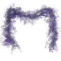 RECUTMS Artificial Hanging Vines Garland Fake Plant Greenery Faux Ferns Leaves Ivy Garland 2Pcs 5.6Ft for Summer Spring Home Indoor Outdoor Wedding Table Centerpiece Graduation Party Decor(Purple)