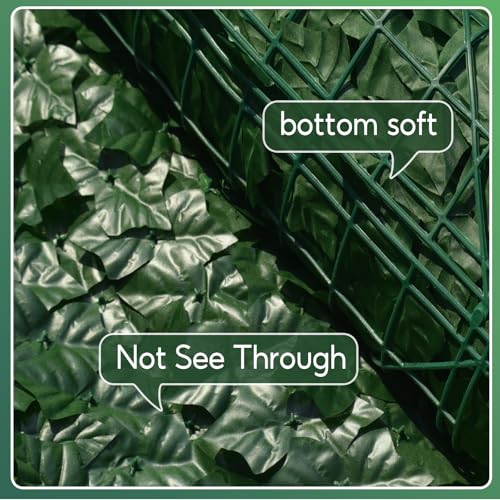 Artificial Ivy Privacy Fence Screen, 160x40 inch Artificial Hedge Grass Wall，Faux Ivy Fence Privacy Screen, Decoration for Patio, Balcony, Garden, Backyard Indoor Outdoor Decor - color: Green Sweet Potato Leaves, size: 160x40 inch