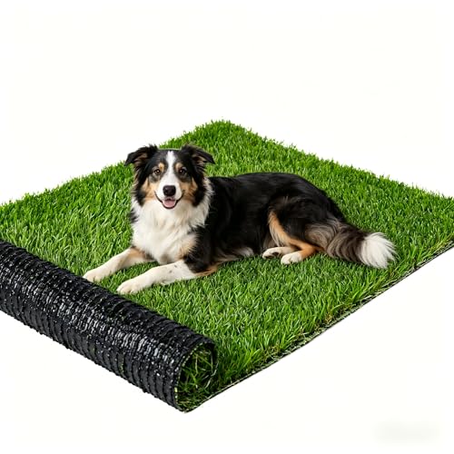 Artificial Turf Grass 4ft x 2ft Outdoor Indoor - 1.18in Thick Realistic Artificial Turf Grass Rug, Dog Pee Pad with Drainage Holes Fake Grass Mat for Pet & Garden, Green Carpet for Patio - size: 2' x 4'