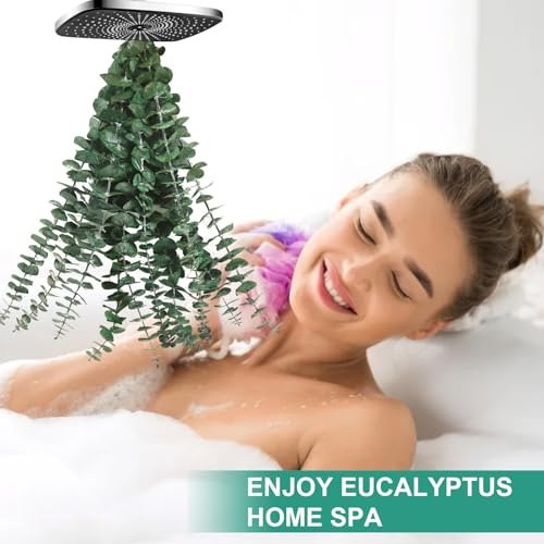10 Pcs Dried Eucalyptus Stems for Shower, 17'' Natural Real Preserved Eucalyptus Leaves Branches Hanging, Fresh Eucalyptus Plant Bundle for Home SPA Bathroom Wedding Wall Vase Decor, Bath Essentials - size: 10PCS