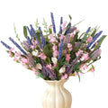 Idyllic 6 Pcs Lavender Vine Set – Artificial Lavender Stems for Spring Decor Floral Wreaths Wedding Home Decoration - size: 20 Inch