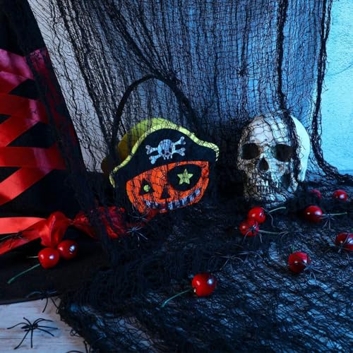Creepy Cloth, Halloween Decorations Outdoor Indoor, 79 x 79 inch Black Spooky Scary Gauze Fabric for Halloween Party Haunted House Graveyard Decor - color: Black, size: 79*79 inch