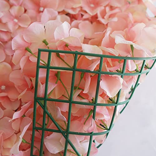 Tableclothsfactory 4 PCS Blush Silk Hydrangea Flower Mat Wall Wedding Event Decor for DIY Centerpieces Arrangements Party Home Decorations - color: Blush