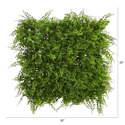 Nearly Natural 20in. x 20in. Lush Mediterranean Artificial Fern Wall Panel UV Resistant (Indoor/Outdoor)