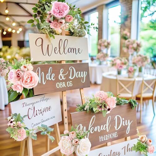 AGIRL Rose Artificial Flowers Combo Fake Flowers Pink Roses Silk Flowers with Stems for DIY Bridal Wedding Bouquets Centerpieces Arrangements Table Party Baby Shower Home Decor - color: Blush Pink