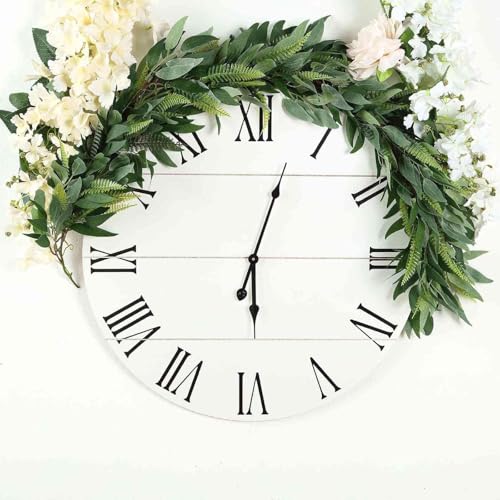 Efavormart 4ft Real Touch Artificial Willow and Frond Leaf Garland, Flexible Faux Greenery Vine for Intimate Wedding Events, Mantels and Home Table Decoration - color: Type10