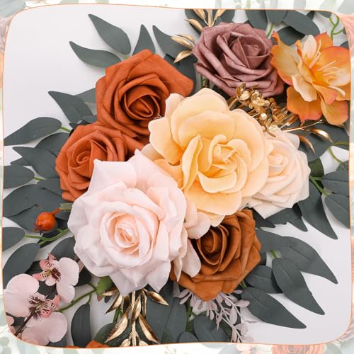 2 Pcs Wedding Arch Decorations - Reusable Artificial Hanging Flowers Floral Swag Greenery Garland for Wedding Welcome Sign Backdrop Bridal Ceremony Reception Backdrop Decoration(Champagne) - color: Champagne+light Pink