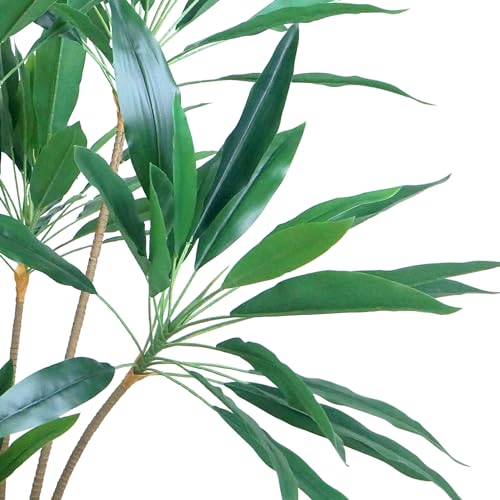SIGNWIN Artificial Tree in Geometric Pattern Planter, Fake Dracaena Tree Silk Tree for Indoor and Outdoor Home Decoration - 66" Overall Tall (Plant Pot Plus Tree) - style: Dracaena Tree