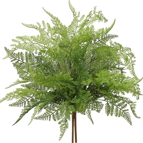 GnFlus Artificial Boston Fern Plants 19" Fake Greenery Shrubs 2 Pcs Faux Plant Bushes UV-Resistant for Indoor Outdoor Wedding DIY Bouquets Floral Arrangement Table Centerpieces - color: Greenery-1
