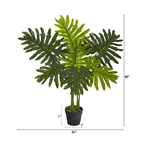 Nearly Natural 3ft. Philodendron Artificial Plant (Real Touch)