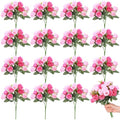 Zeyune 16 Bunches 12 Inch Artificial Mini Rose Bouquet 160 Heads Bridal Flower Bouquets Fake Silk Rose Bulk for Valentine's Day Wedding Bridal Shower Home Office Garden(Hot Pink and Pink) - color: Hot Pink and Pink