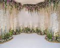 AOFOTO 12x8ft Arch for Wedding Ceremony Backdrop Interior Romantic Flower Canopy Archway Banner Photography Background Bride Girlfriend Lovers Fiancee Nuptial Decoration Studio Props Vinyl Wallpaper - size: 12x8ft