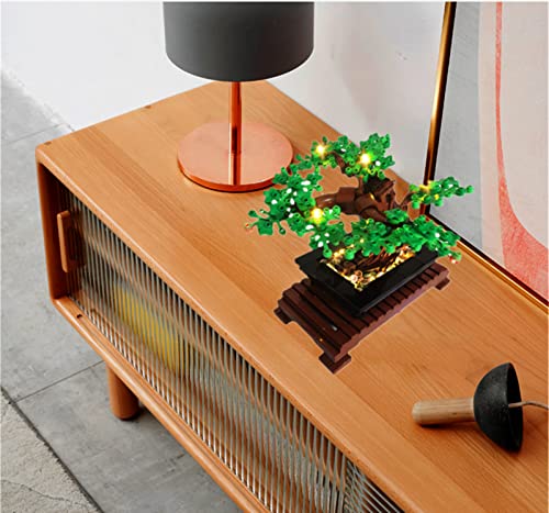Upgraded LED Light Kit for Lego Botanicals Bonsai Tree Building Set, Compatible with Lego 10281 Green Models, Home Decoration Lights Valentines Day Gift (Only Light, No Building Models) - color: 10281 Bonsai Tree Light Kit Green, size: Standard Version