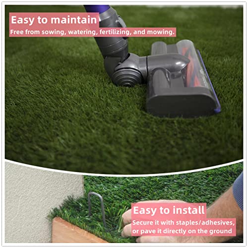 Artificial Grass Table Runner Rug 1 ft x 7 ft, Synthetic Fake Grass Turf Mat for Party Wedding Garden Home Decor, 0.8" Pile Height - size: 1 ft x 7 ft