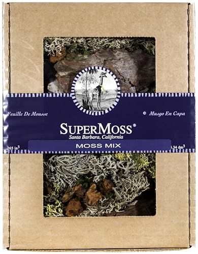 SuperMoss (23210) Moss Mix – Premium Decorative Moss for Crafts, Terrariums, Wedding & Table Décor, 200 cu in, Dried Mix - color: Dried Mix, size: 200 cu in