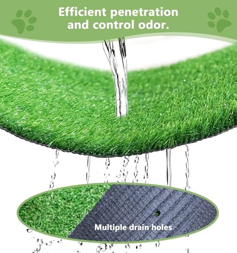 Artificial Grass for Dogs Pee Tray Fake Grass Mat for Professional Puppy Potty Trainer Replacement Dog Grass Pad for Indoor and Outdoor 39.3 x 31.4 Inch (Pack of 1) - size: 39.3 x 31.4 Inch (Pack of 1)