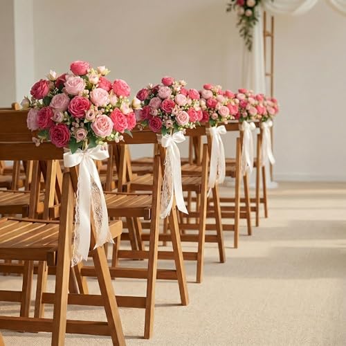 3 Bunches Artificial Peony Silk Flower Bouquet, Small Fake Pink Flowers Spring Floral Arrangement for Wedding Party Table Centerpieces Home Kitchen Decor - color: Mixed Pink