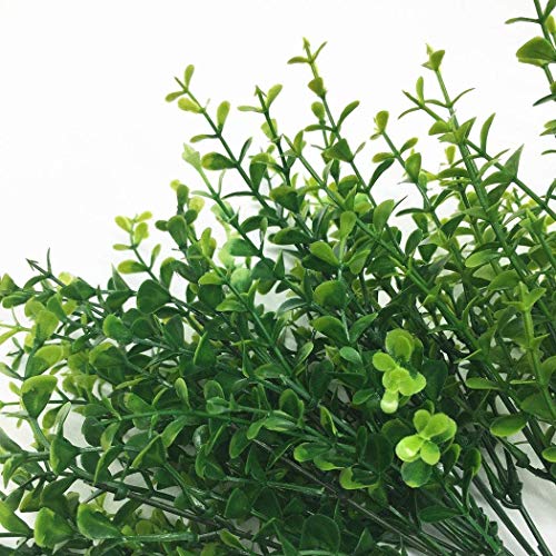 Artificial Shrubs, Plastic Plants Eucalyptus Leaves Greenery Grass Simulation Fake Bushes Outdoor Indoor Home Garden Verandah Kitchen Parterre Table Centerpieces Arrangements Decoration 8pcs - color: Eucalyptus Leaves / 8pcs