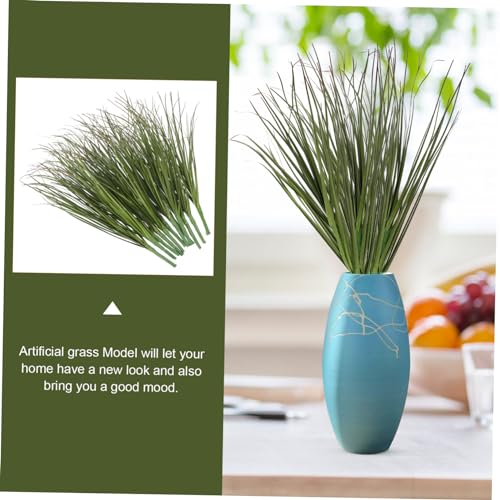 12Pcs Artificial Grass, 11.79in Fake Grass Artificial Shrub Plants, Tall Plants Greenery Stems Weed for Room Indoor Home, Patio, Vase, Restaurant Decoration