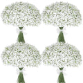 30 Pcs Babys Breath Artificial Flowers, 17.7" Real Touch White Gypsophila Bouquet, Fake Baby Breath Bulk for Wedding Centerpieces, Party, DIY Floral