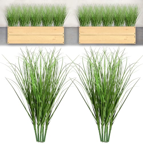 10 PCS Artificial Plants Onion Grass, Faux Shrubs Wheat Grass Greenery Stems Onion Grass-Greenery Faux Greenery Stems for Home Decor, Fake Tall Grass-Plant for House Home Indoor Outdoor Office Room