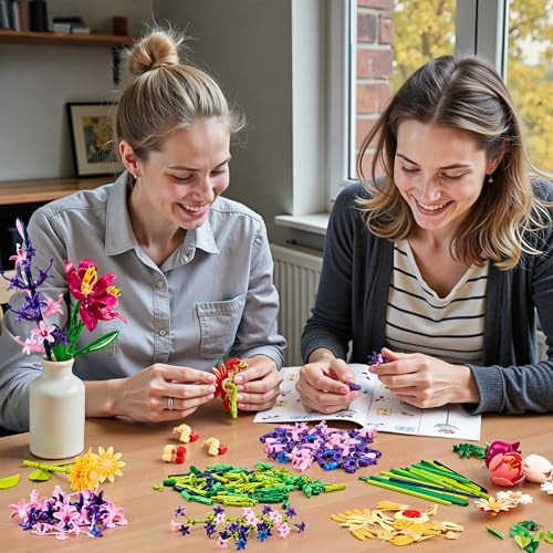 Sunflowers Flowers Bouquet Building Set for Adults, Artificial Flower Compatible with Lego Botanical Collection, Christmas Valentine's Day Birthday Gift for Women Girl Girlfriend Home Decor - color: Sunflower