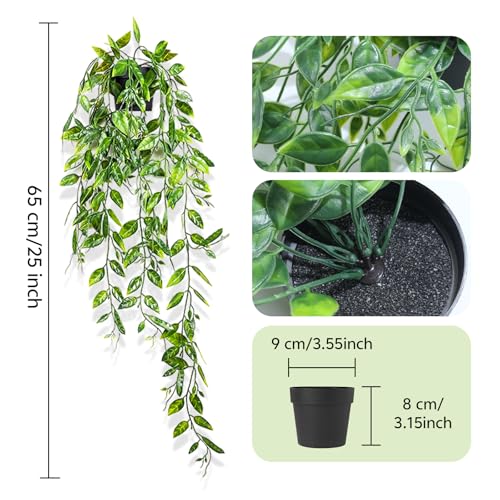 Clearain Fake Hanging Plants Vines for Room Decor, Artificial Ivy Greenery Garlands for Home Decor, Mini Faux Succulent Plant for Indoor Outdoor Aesthetic Office Shelf Decor (Dutch Bean leaves-1pcs) - color: Dutch Bean Leaves-1pcs