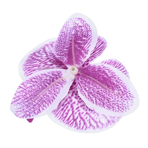 2.8" Artificial Orchid Flower Heads, 20 Pack Silk Phalaenopsis Fake Butterfly Orchid Heads for Wedding Floral Bouquet Decor DIY Craft Making, Purple