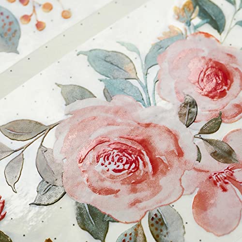 WT Floral PET Tape for Scrapbook Junk Bullet Journaling Supplies, Colored Masking Decorative Tape for Bible Study and Craft Supplies, Width 6cm, Length 5 M(Flower Corridor Wide PET Tape, One Roll) - color: WT Flower Corridor PET Tape