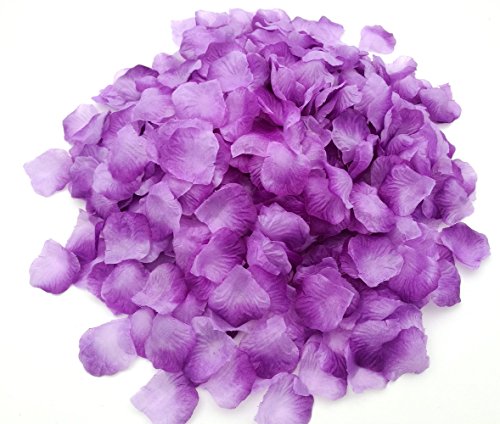 CODE FLORIST 2200 PCS Light Purple Silk Rose Petals,Lavender Petals Lilac Petals forWedding Flower Decoration - color: Light Purple, size: 2 Inch