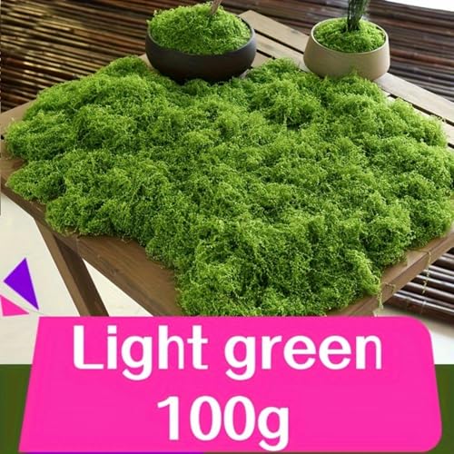 100g Light Color Artificial Green Moss Lawn Plant Landscape - color: Blue2