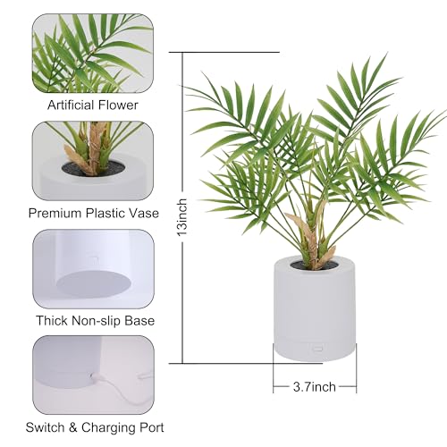 WSYEAR Artificial Lighted Areca Palm Tree Lamp Night Light for Womens Christmas Birthday Gifts, DIY Bonsai Decor, Perfect Ideal for Ambiance Wedding Party Bedroom Bar Coffee Shop Decor Light - color: Areca Palm Tree