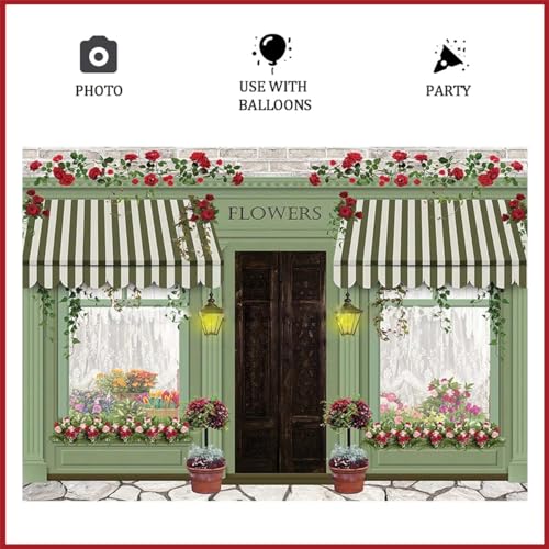 Flower Market Photography Background Spring Pink Flowers Tea Party Backdrop Bloom Floral Baby 1st Birthday Kids Birthday Girls Cake Smash Decor Backdrop Photo Studio,5X3FT - size: 5X3FT