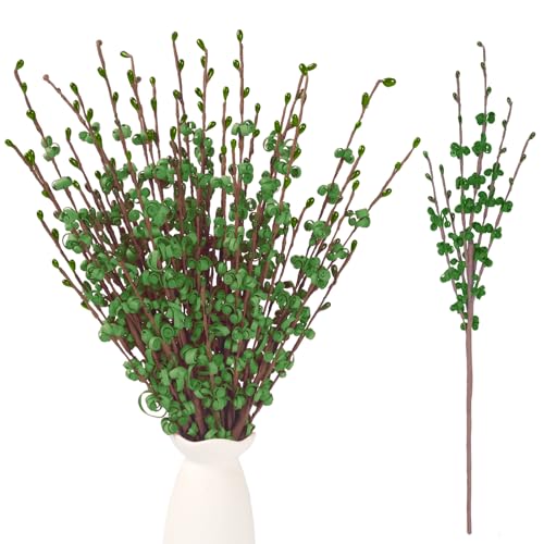 Wootkey 10 Pcs Long Stem Artificial Jasmine Flowers Fake Flower Dry Branches for Home Office DIY Floral Art Plant Wedding Living Room Spring Table Centerpieces Vase Decoration - color: Green, size: 10pcs-17.5''