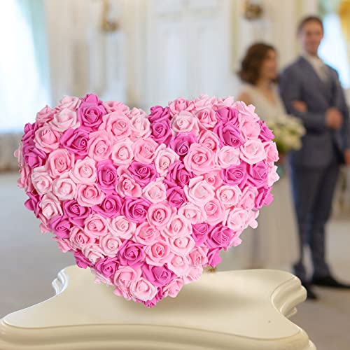 Foam Roses,200Pcs Rose Flower Heads 1.97in Foam Flowers Artificial Rose Flower Heads for Crafts DIY Wedding Centerpieces Arrangements Home Decorations(Mixed Pink Colors) - color: Mixed Pink Colors