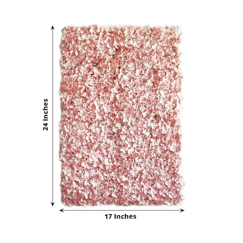 Efavormart 4 PCS Blush Silk Hydrangea Flower Mat Wall Wedding Event Decor for DIY Centerpieces Arrangements Party Home Decorations - color: Blush