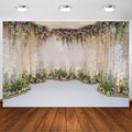 8x6.5ft Wedding Backdrop for Cradle Ceremony Background for Proposal Flowers Curtain Wedding Ceremony Banner Bridal Shower Background Mother's Day Floral Marriage Backdrop - size: 8x6.5ft