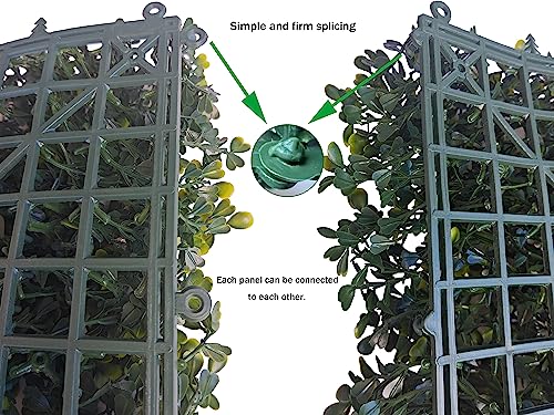 ODTORY Artificial Grass Wall Panel Backdrop,10 X 10 in 8P(5.6 sqft) UV-Anti Greenery Boxwood Panels for Indoor Outdoor Green Wall Decor & Ivy Fence Covering Privacy - size: 10"X10" 8P