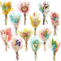 Layhit 12 Pcs Boho Dried Flower Bouquet Mini Wedding Handmade Dry Flowers Decor for Vase Crafts DIY Photo Boutonniere for Men Floral Plant for Bridesmaid Gift Birthday Decor(Lively) - style: Lively