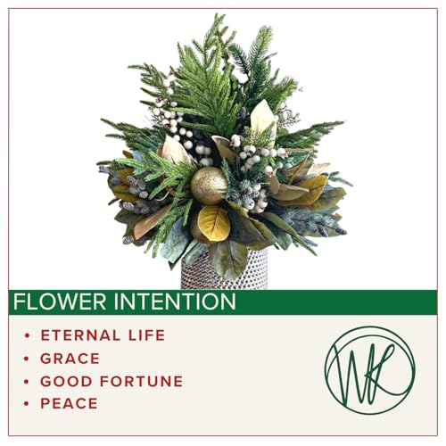 Good Tidings - Holiday Florals, Large-Size Faux Floral Arrangement, Premium Artificial Indoor Flower Display with Beautiful Blooms and Foliage - Artificial Plants & Flowers - color: Good Tidings -Large