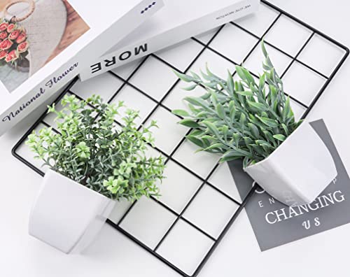 Der Rose 2 Pack Small Fake Plants Artificial Greenery Eucalyptus Plants in Pots for Bedroom Living Room Decor - color: Grey
