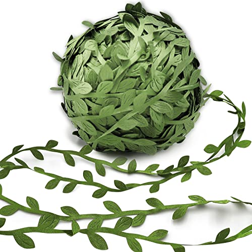 269ft Leaf Ribbon, Artificial Vines Leaf String Trim Ribbon - for Baby Shower, Jungle Wild Botanical Greenery, Spring Wedding & Home Party Decorations, Balloon Garland, Wreaths & DIY Craft - size: Small 269 ft